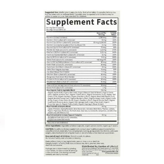 Vitamin Code 50 & Wiser Women, 120 vcaps, Garden of Life - Vitax.ro