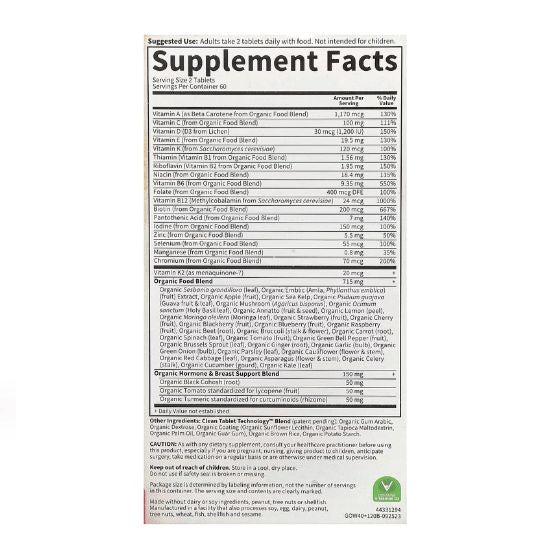 Mykind Organics Women's Multi 40+, 120 vegan tabs, Garden of Life - Vitax.ro