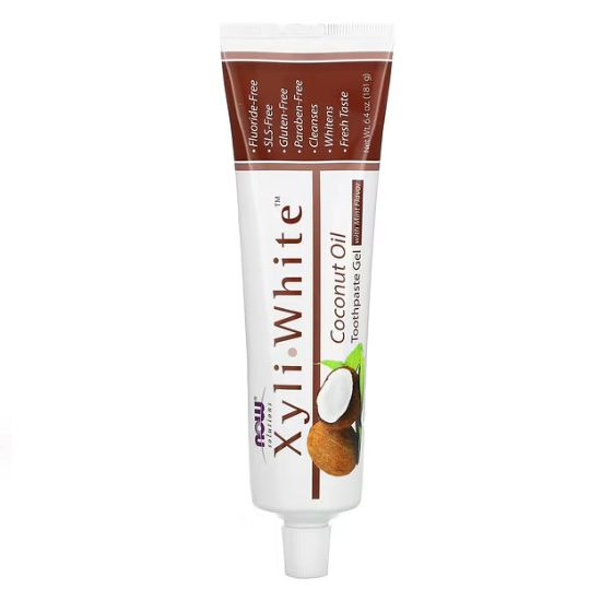 XyliWhite, Coconut Oil Toothpaste Gel, 181g, NOW Foods - Vitax.ro