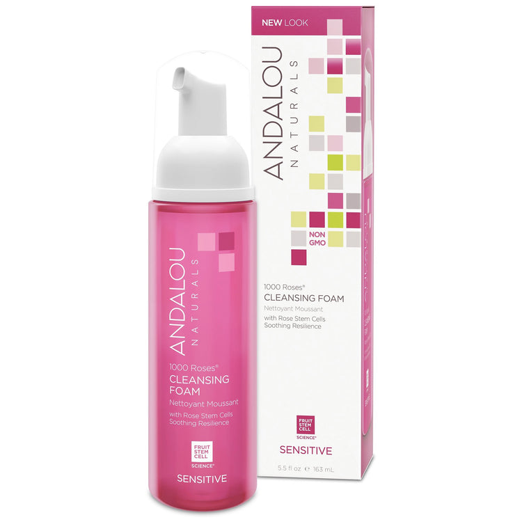 1000 Roses Cleansing Foam, Andalou Naturals, 163ml - Vitax.ro