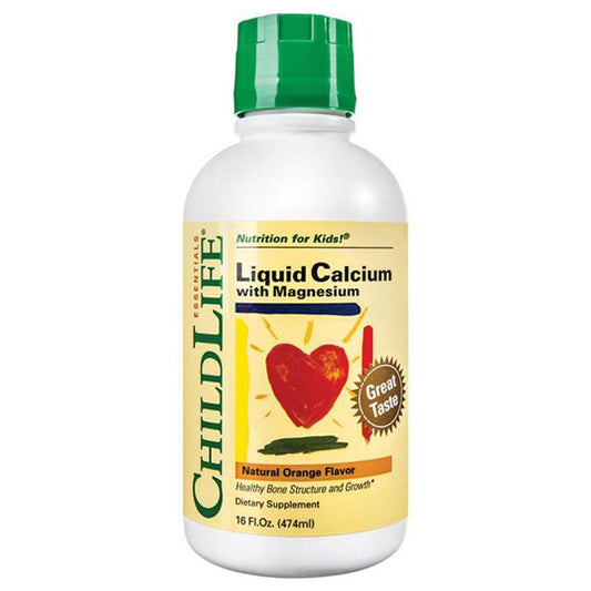 Calcium With Magnesium, Childlife Essentials, Gust de Portocale, 473ml - Vitax.ro