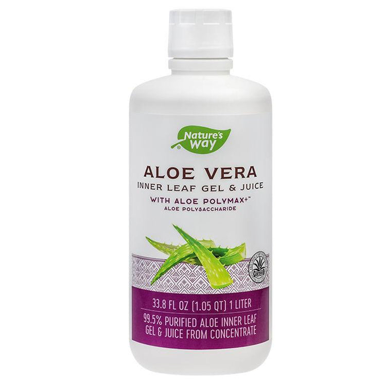 Aloe Vera Gel & Juice With Aloe PolyMax+, Nature'S Way, 1000ml - Vitax.ro