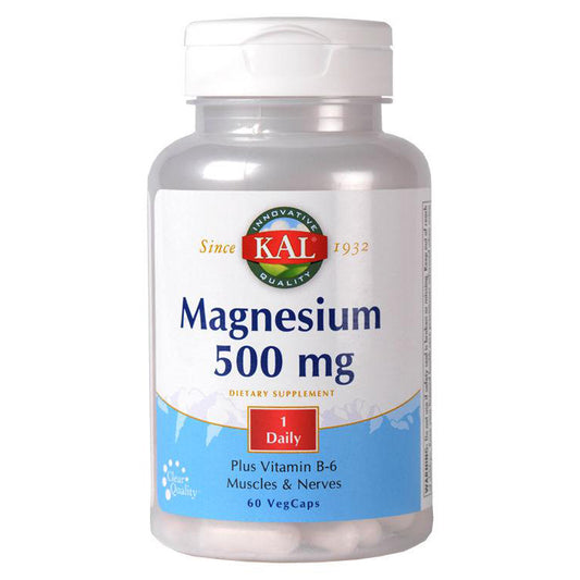 Magnesium 500mg, KAL, 60 Capsule Vegetale - Vitax.ro