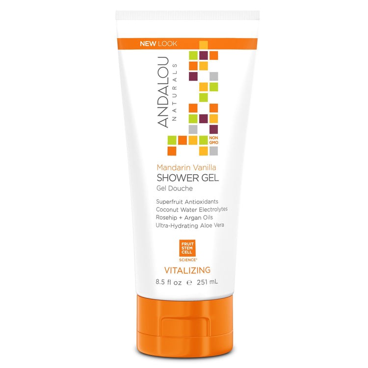 Mandarin Vanilla Vitalizing Shower Gel, Andalou Naturals, 251ml - Vitax.ro