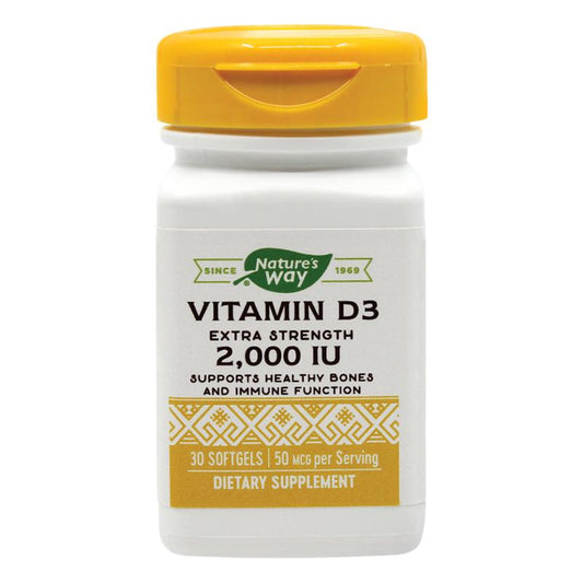 Vitamin D3 2000UI, Nature'S Way, 30 Capsule Moi - Vitax.ro