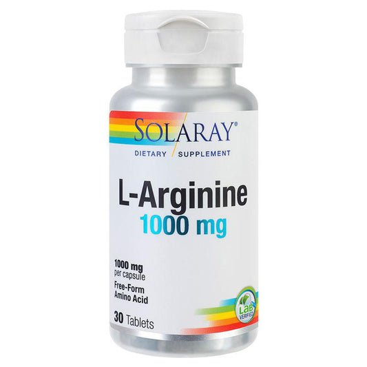 L-Arginine 1000mg, Solaray, RapidSolv, 30 Tablete - Vitax.ro