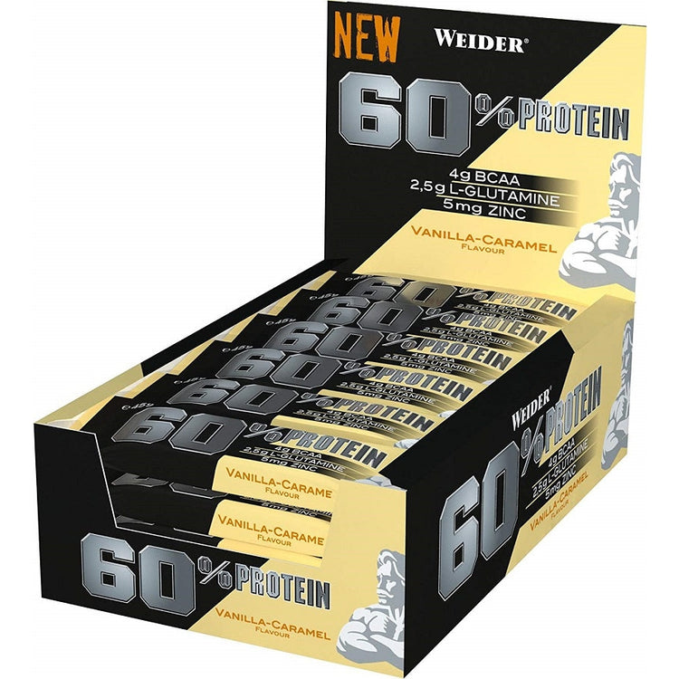 60% Protein Bar, Salted Peanut-Caramel - 24 bars - Vitax.ro