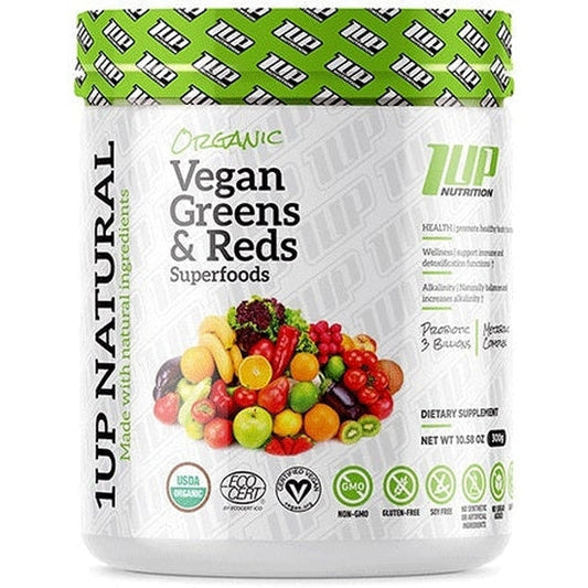 Organic Vegan Greens & Reds Superfoods, Green Apple - 300g - Vitax.ro