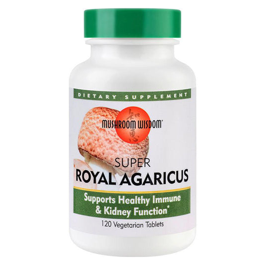 Super Royal Agaricus, Mushroom Wisdom, 120 Tablete Vegetale Filmate - Vitax.ro