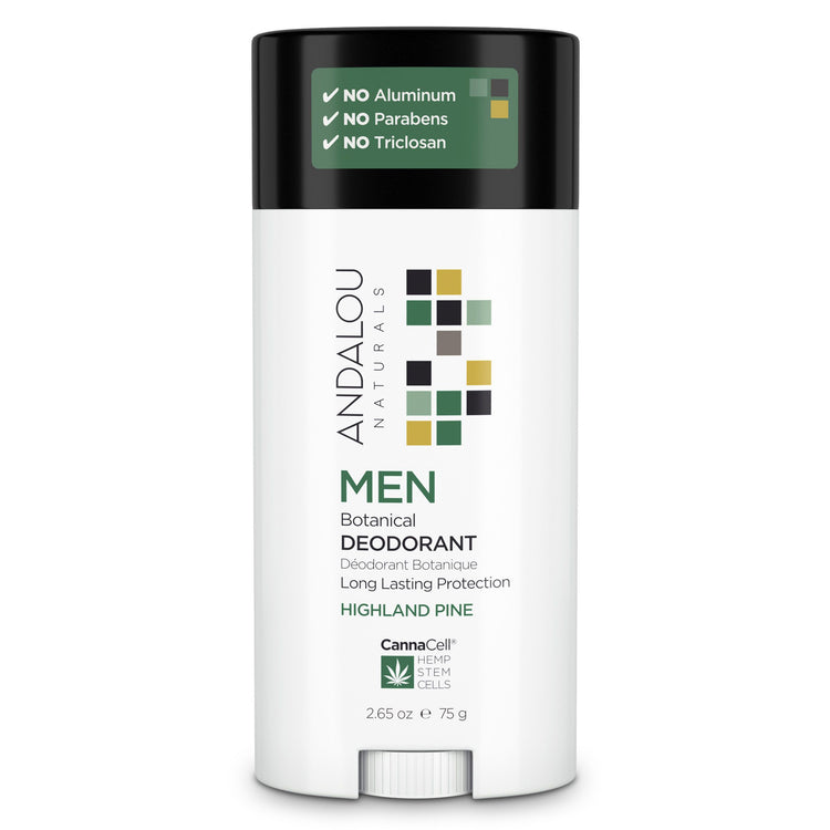 MEN Botanical Deodorant - HIGHLAND PINE, Andalou Naturals, 75g - Vitax.ro