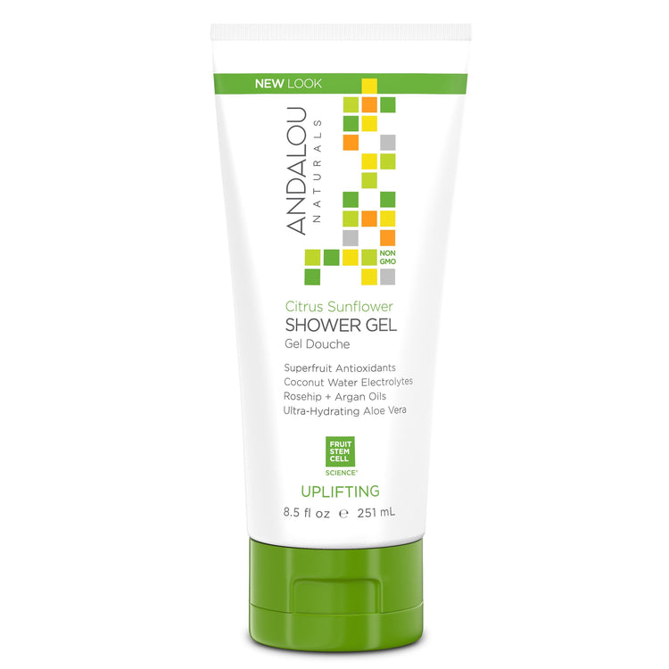 Citrus Sunflower Uplifting Shower Gel, Andalou Naturals, 251ml - Vitax.ro