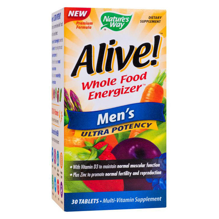 Alive Men’s Ultra, Nature'S Way, 30 Tablete Filmate - Vitax.ro