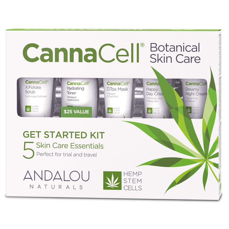CannaCell Botanical Skin Care Get Started Kit, Andalou Naturals - Vitax.ro