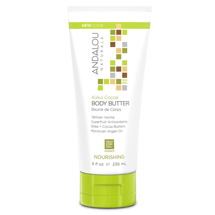 Kukui Cocoa Nourishing Body Butter, Andalou Naturals, 236ml - Vitax.ro