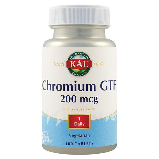 Chromium GTF 200mcg, KAL, 100 Tablete ActivTab - Vitax.ro
