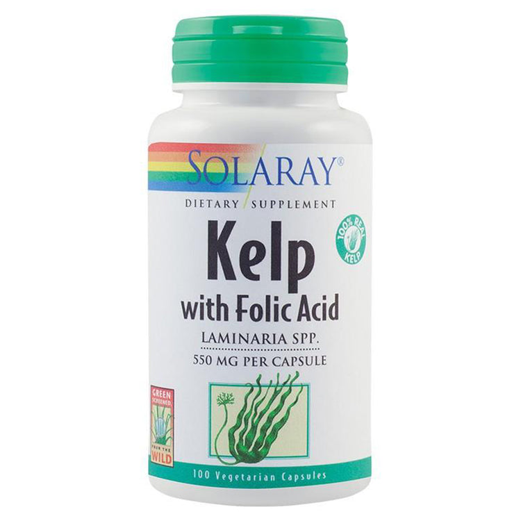 Kelp 550mg, Solaray, 100 Capsule Vegetale - Vitax.ro