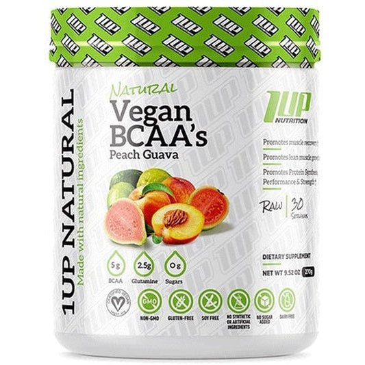 Natural Vegan BCAA + Glutamine, Peach Guava - 270g - Vitax.ro