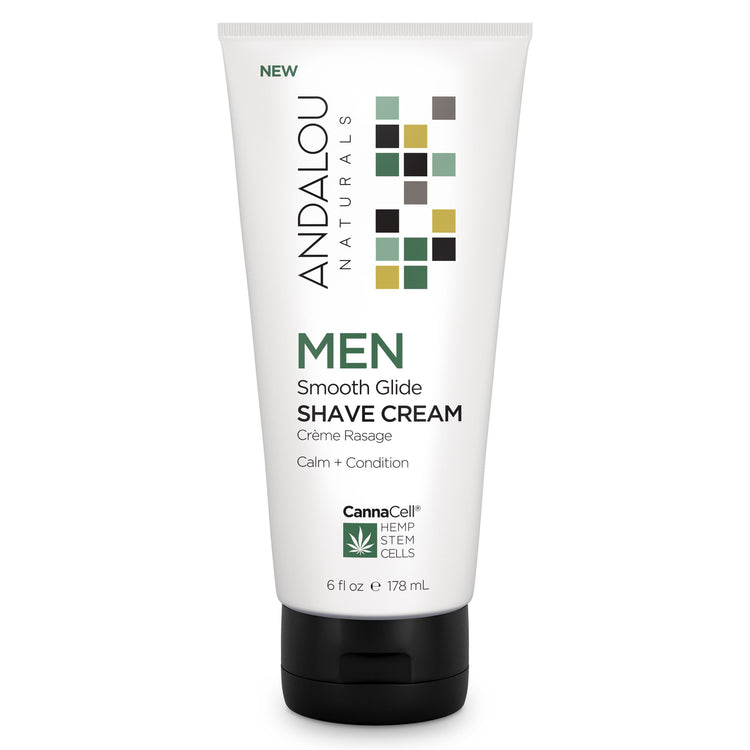 MEN Smooth Glide Shave Cream, Andalou Naturals, 178ml - Vitax.ro