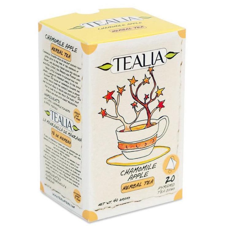 Chamomile Apple, Tealia, Cutie cu 20 Plicuri Piramida x 2g - Vitax.ro