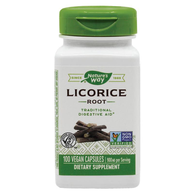 Licorice - Lemn Dulce, 450mg, Nature'S Way, 100 Capsule Vegetale - Vitax.ro