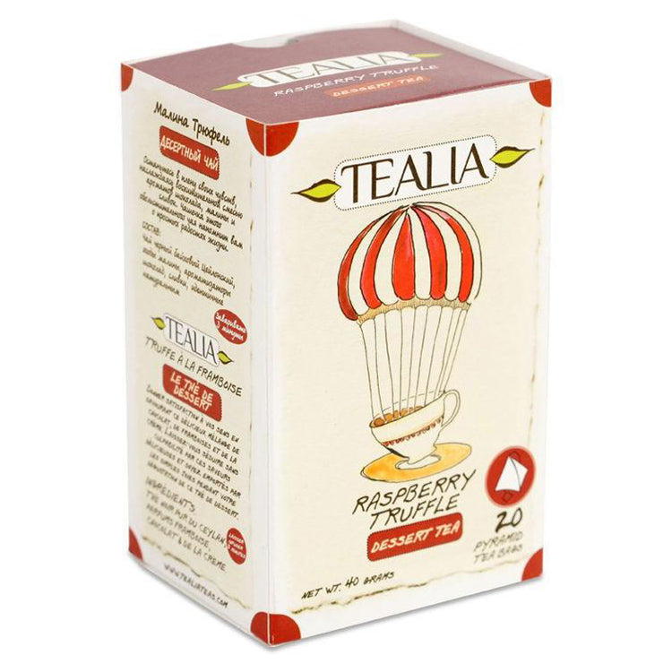 Raspberry Truffle, Tealia, Cutie cu 20 Plicuri Piramida x 2g - Vitax.ro