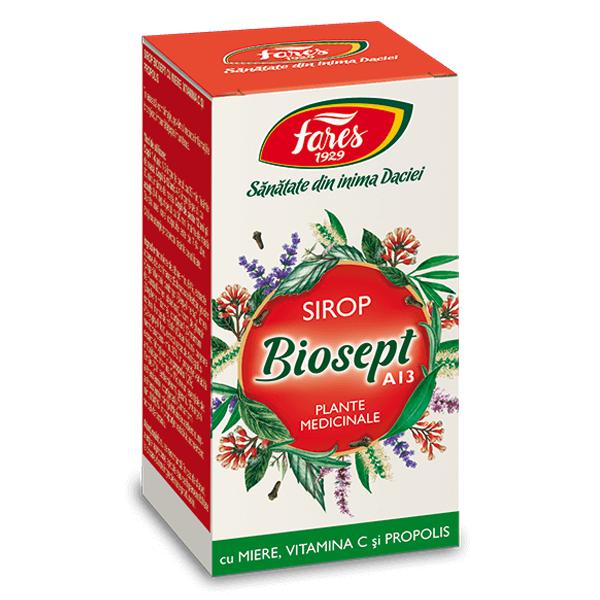 Biosept cu Miere si Propolis A13, Fares, Sirop 100ml - Vitax.ro
