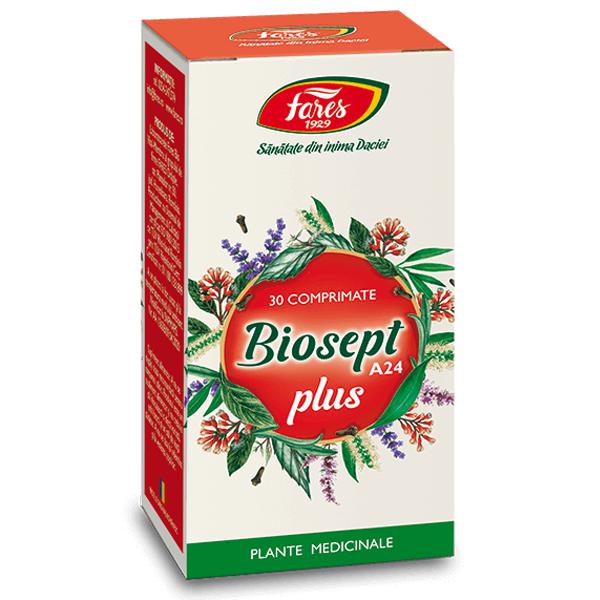 Biosept Plus A24, Fares, 30 Comprimate - Vitax.ro