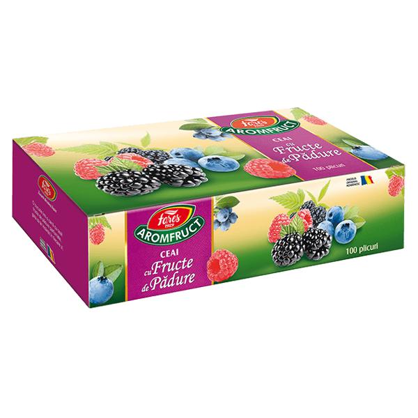 Aromfruct Ceai cu Fructe de Padure, Fares, 100 Plicuri - Vitax.ro