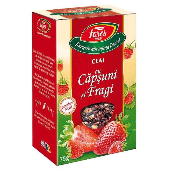 Ceai cu Capsuni si Fragi, Fares, Ceai Punga 75gr - Vitax.ro