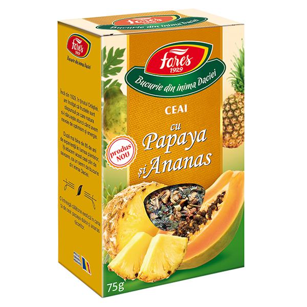 Ceai cu Papaya si Ananas, Fares, Ceai Punga 75gr - Vitax.ro
