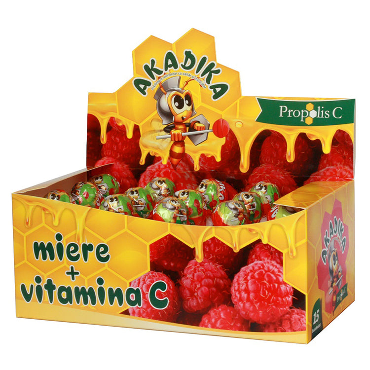 Acadele cu Miere si Vitamina C Akadika, Fiterman Pharma, 15 Bucati - Vitax.ro