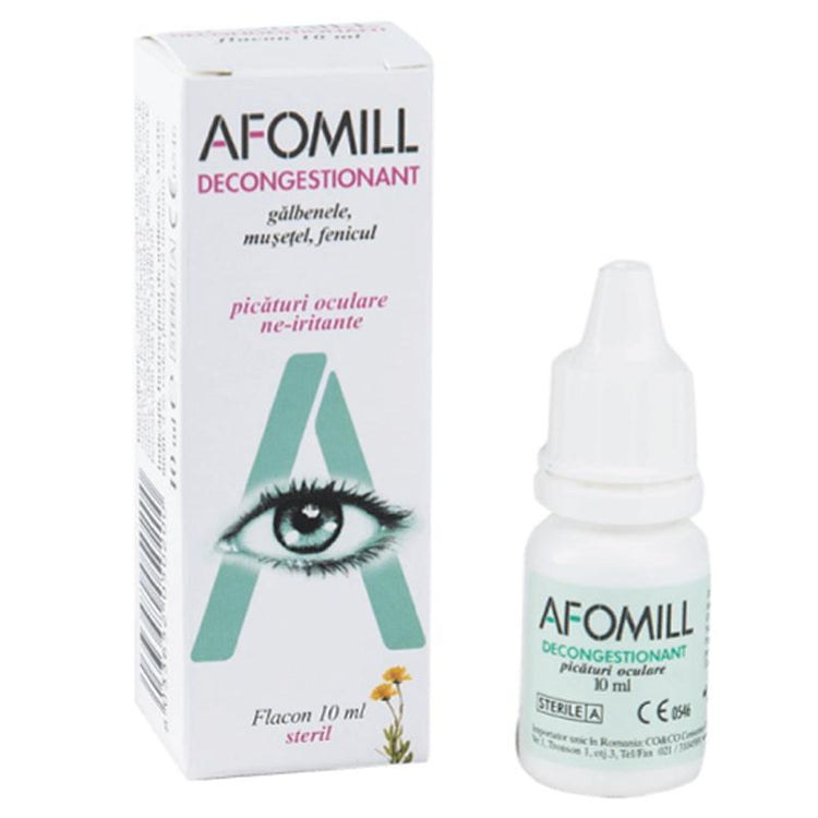 Picaturi Oculare Decongestionante, Afomill, 1 Flacon x 10 Ml - Vitax.ro
