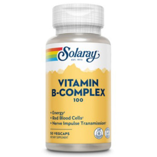 B-Complex 100, Solaray, 50 Capsule Vegetale - Vitax.ro