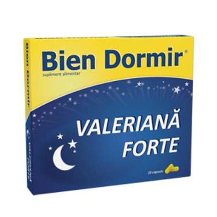 Bien Dormir Valeriana Forte, Fiterman Pharma, 10 Capsule - Vitax.ro