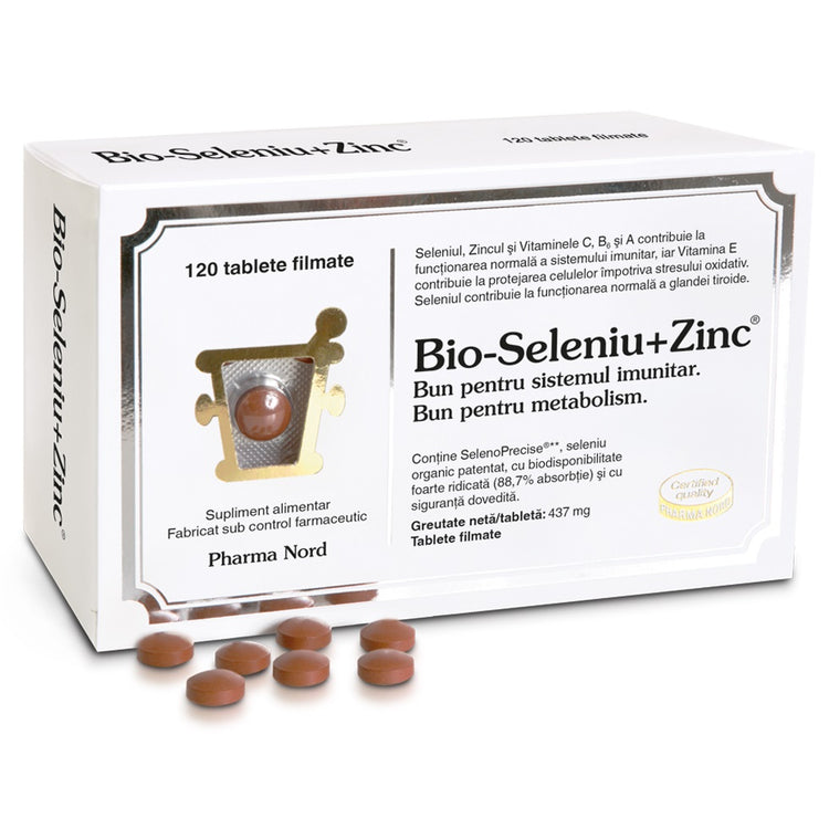 Bio-Seleniu+Zinc, Pharma Nord, 120 Tablete - Vitax.ro