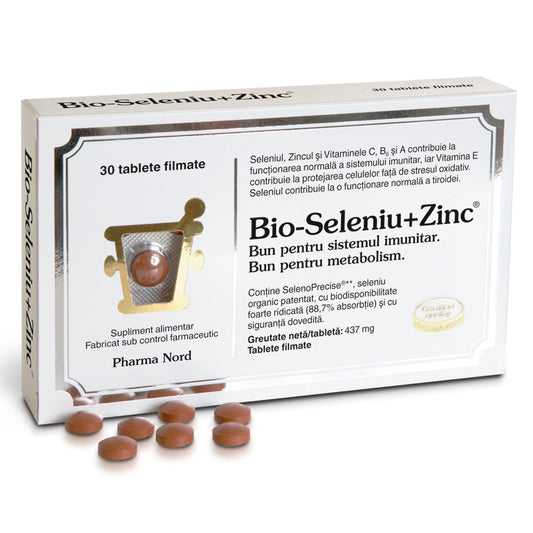 Bio-Seleniu+Zinc, Pharma Nord, 30 Tablete - Vitax.ro