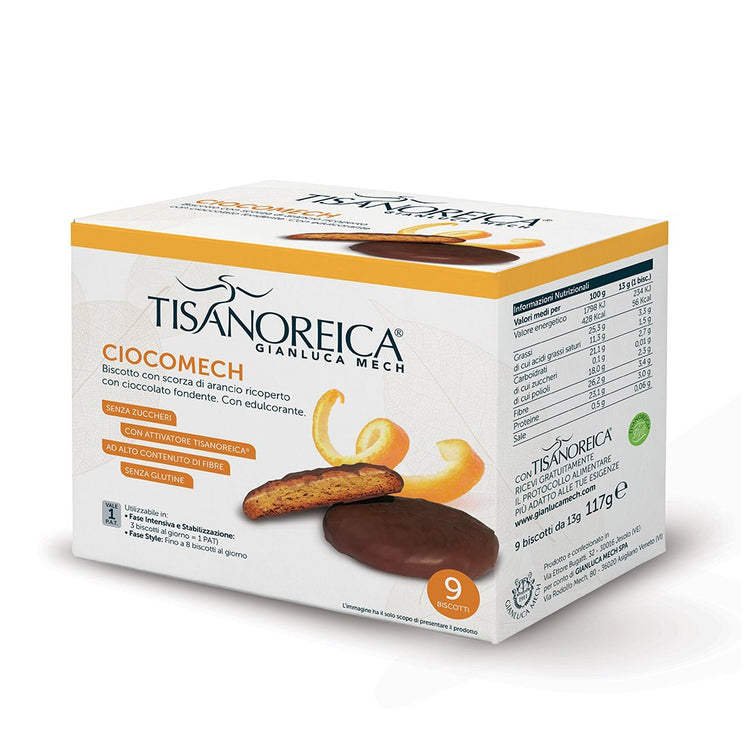 Biscuiti Ciocomech cu Coaja de Portocala, Gianluca Mech, 9 Biscuiti - Vitax.ro