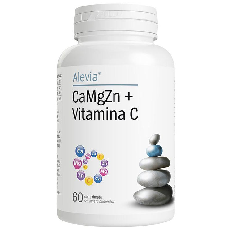 CaMgZn + Vitamina C, Alevia, 60 Comprimate - Vitax.ro
