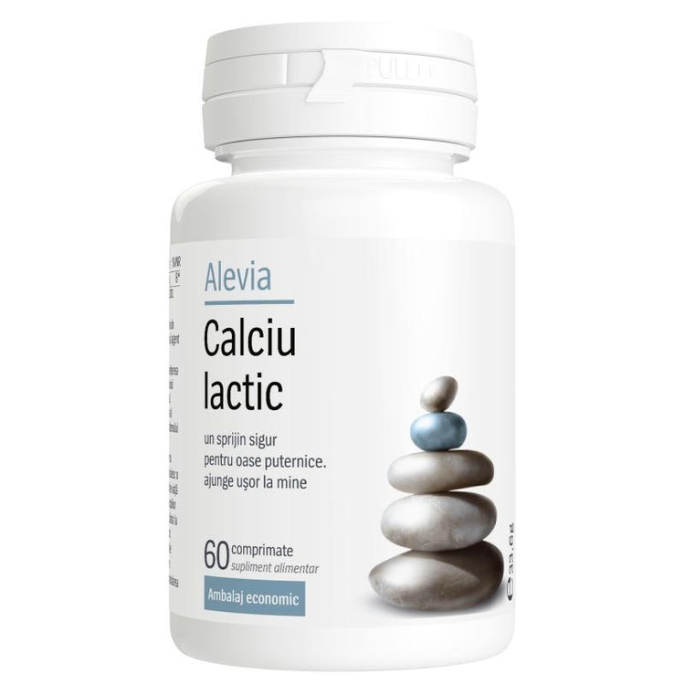 Calciu Lactic 60cpr, Alevia, 60 Comprimate - Vitax.ro