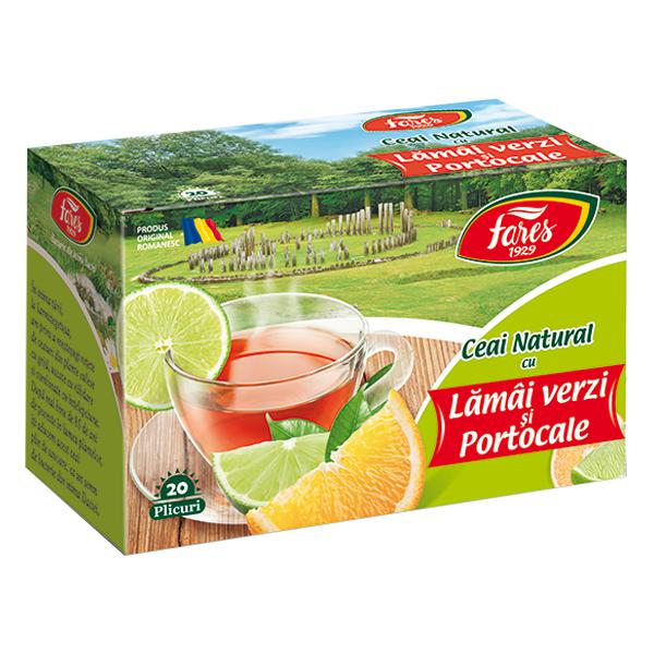 Ceai Natural Lamai Verzi si Portocale, Fares, 20 Pliculete - Vitax.ro