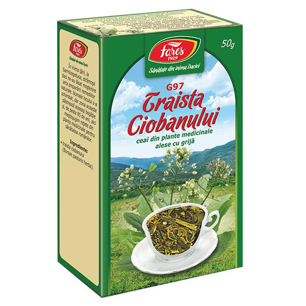Traista Ciobanului Iarba G97, Fares, Ceai la Punga 50gr - Vitax.ro
