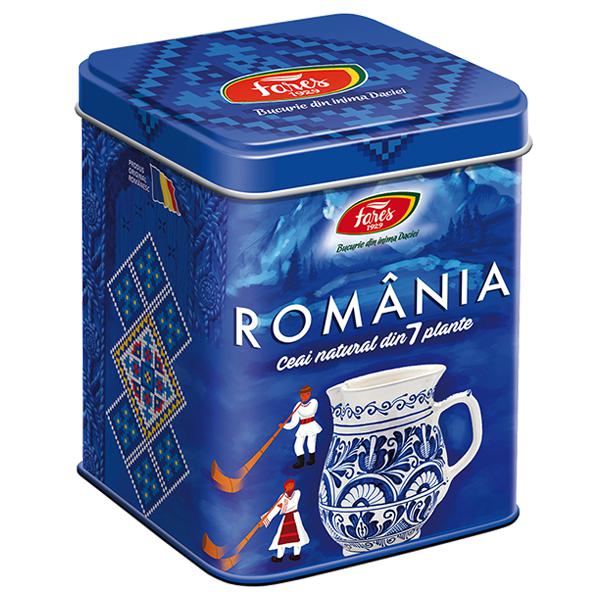 Ceai Suvenir Romania Albastru, Fares, 75gr - Vitax.ro