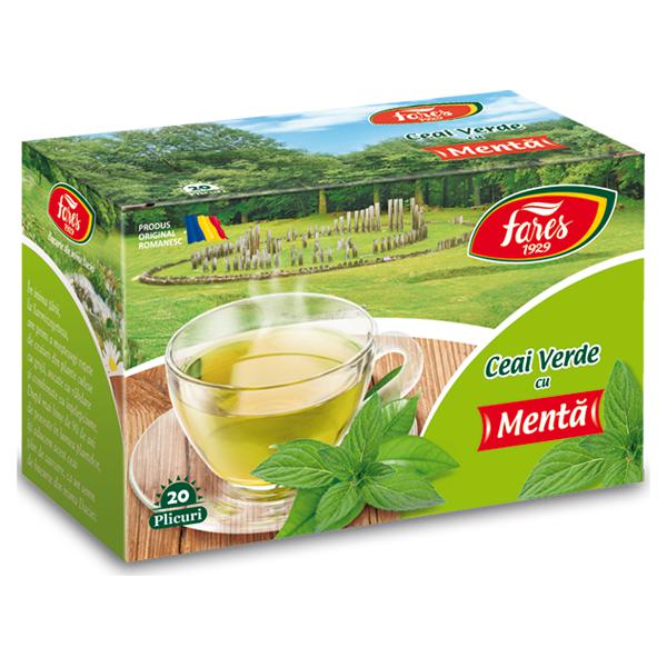 Ceai Verde cu Menta, Fares, 20 Pliculete - Vitax.ro