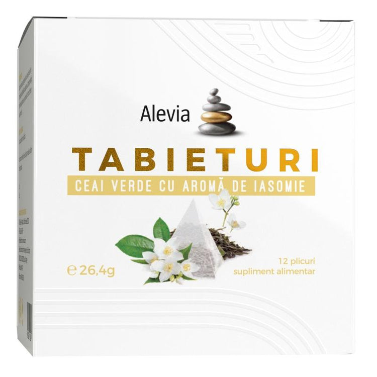 TABIETURI Ceai Verde cu Aroma de Iasomie, Alevia, 12 Plicuri - Vitax.ro