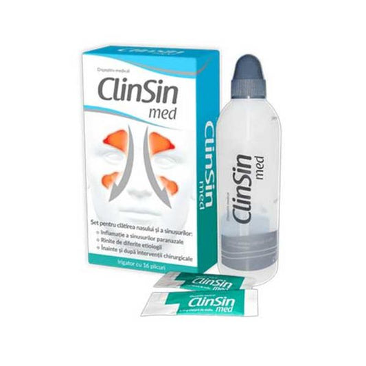 Clinsin Med, Zdrovit, Set Irigator + 16 Plicuri - Vitax.ro