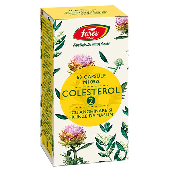 Colesterol 2 cu Anghinare si Frunze de Maslin M105A, Fares, 63 Capsule - Vitax.ro