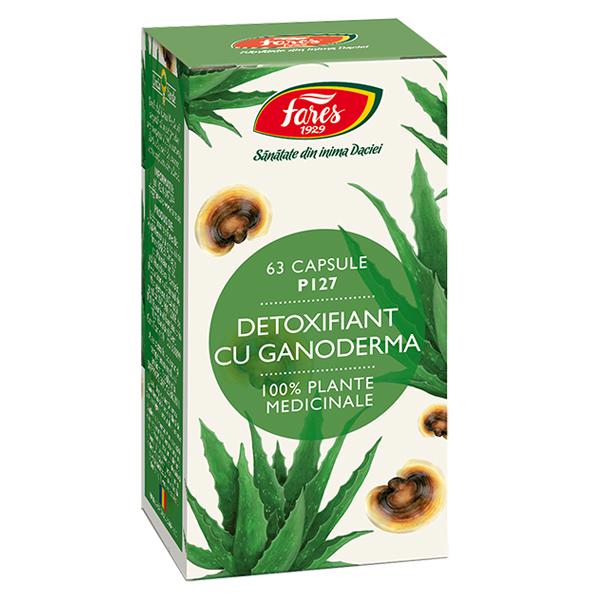 Detoxifiant cu Ganoderma P127, Fares, 63 Capsule Vegetale - Vitax.ro