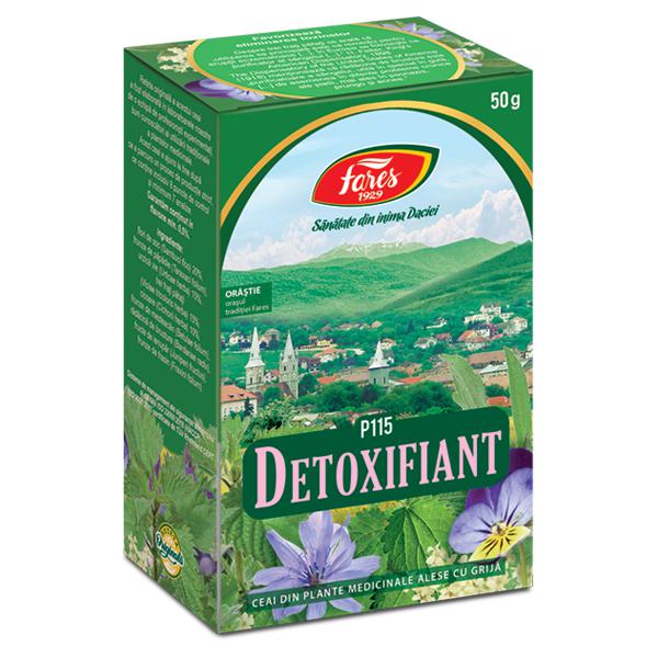Detoxifiant - Purificarea Organismului P115, Fares, Ceai la Punga 50gr - Vitax.ro