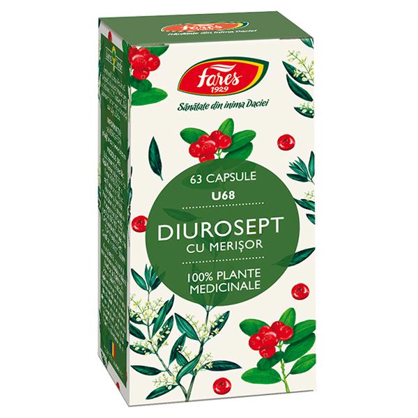 Diurosept cu Merisor U68, Fares, 63 Capsule - Vitax.ro