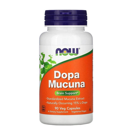 Dopa Mucuna (Dopamina), NOW Foods, 90 Capsule - Vitax.ro